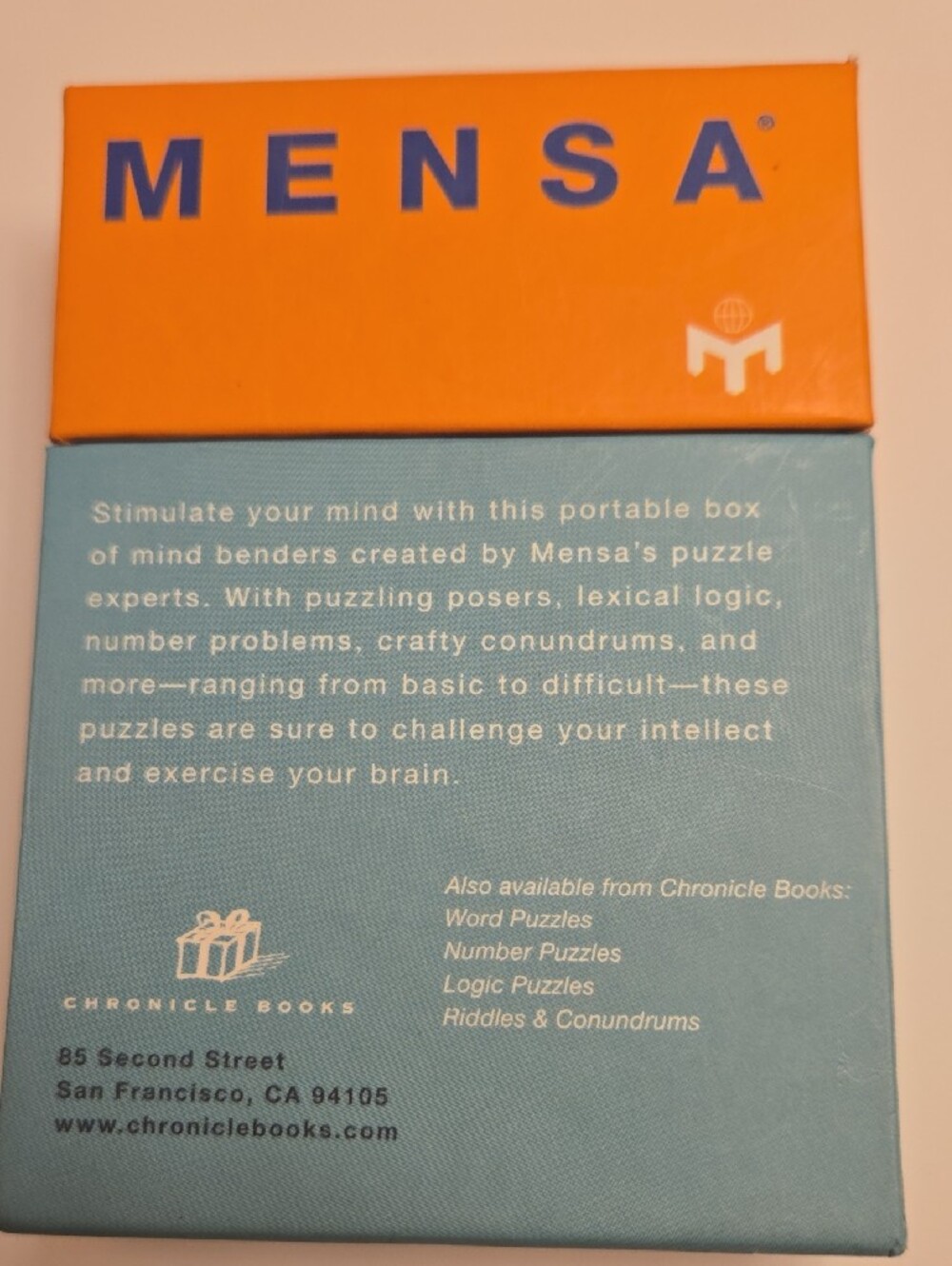 Mensa 75 Puzzle Challenges Card Deck — Orange & Teal - Picture 3 of 7